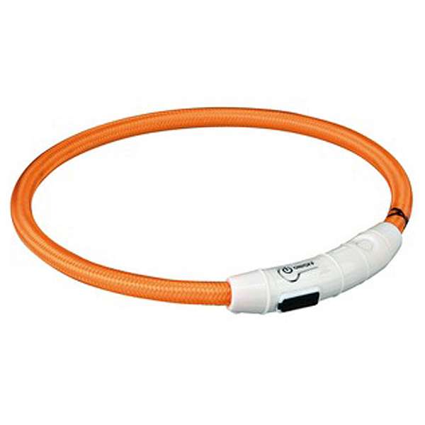 Trixie Flash Leuchtring USB Orange – M-L
