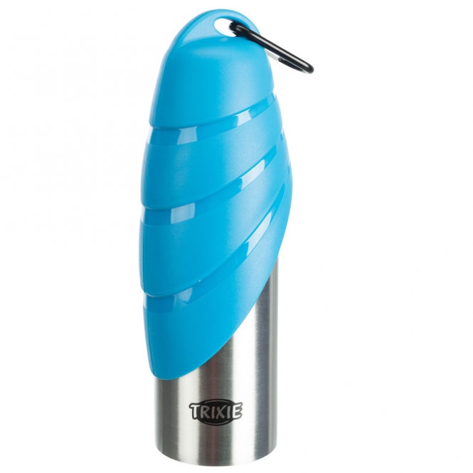 Trixie Edelstahl-Flasche mit Trinknapf – 7...