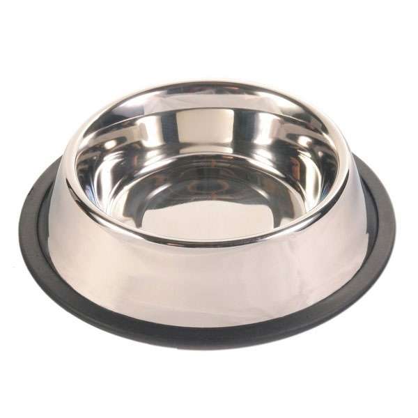 Trixie Edelstahlnapf mit Gummiring – 1,75 ...