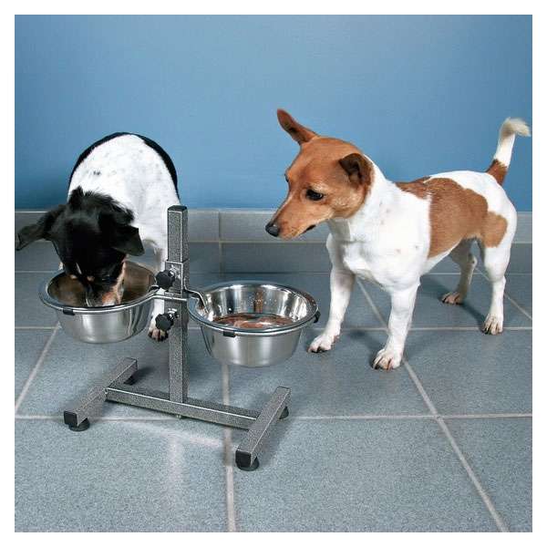 Trixie Hundebar mit Edelstahlnäpfen – 2 x...