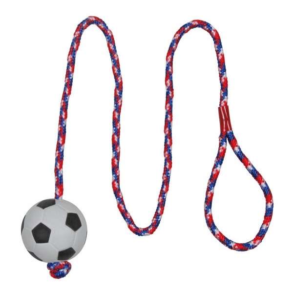 Trixie Moosgummiball am Seil – 6 cm / 1 m
